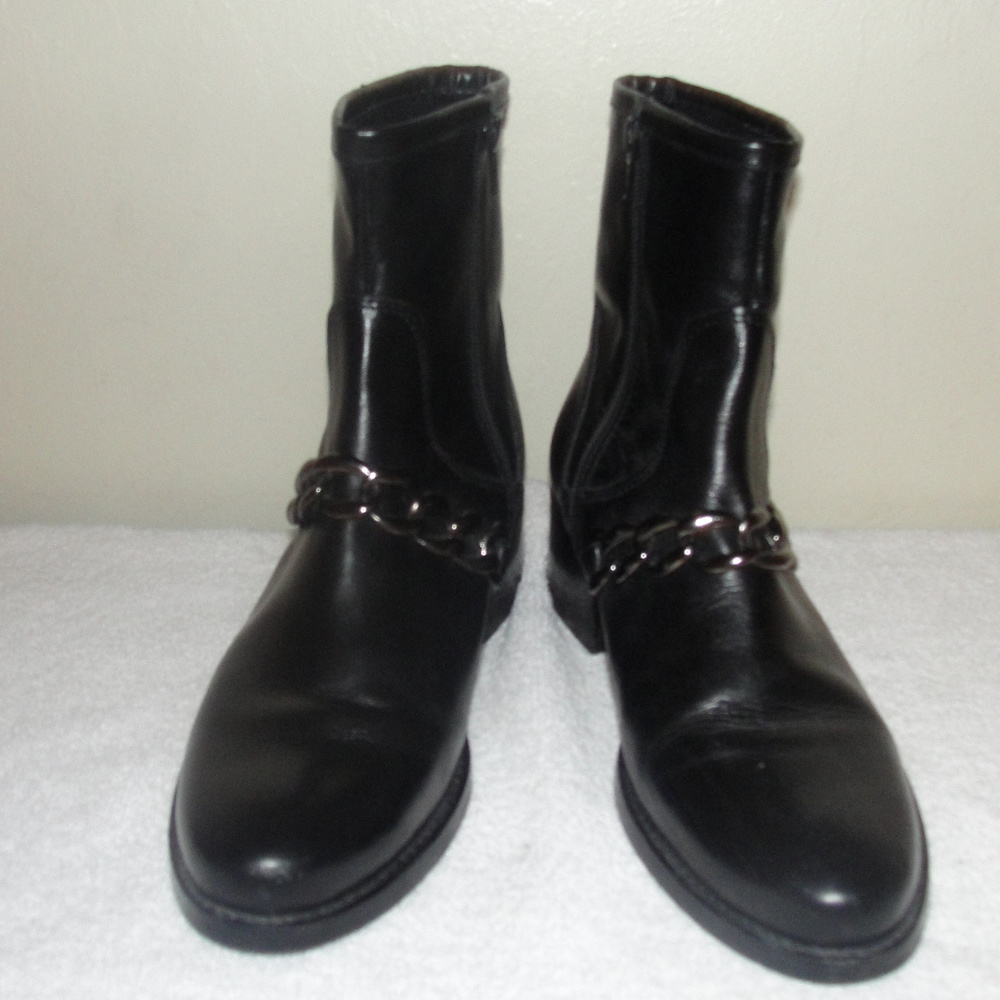 black leather baldi london ankle boots size 10